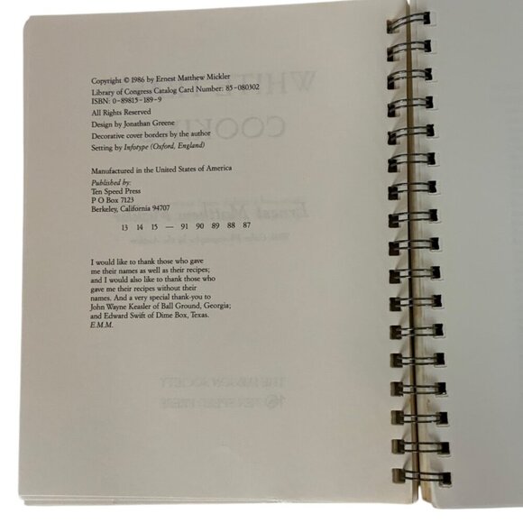 White Trash Cooking Cookbook By Ernest Matthew Mickler Spiral-Bound 1986 Edition - Picture 3 of 11